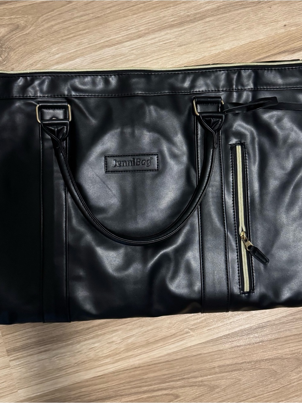 Jenni Black Weekender Bag with Gold Accents- never used with dolly